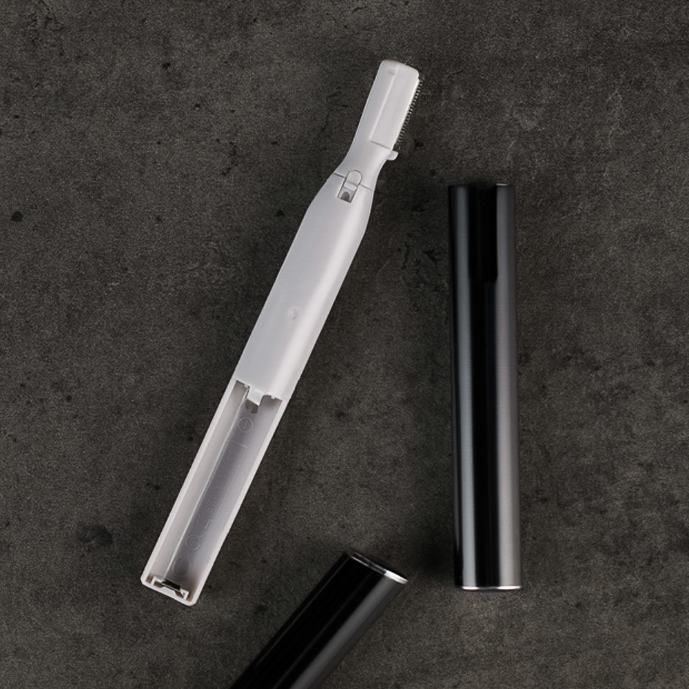 LEBEN Триммер универсальный, 13см, 1 насадка, 1 щетка, алюминий, пластик, питание 1xААA - #8