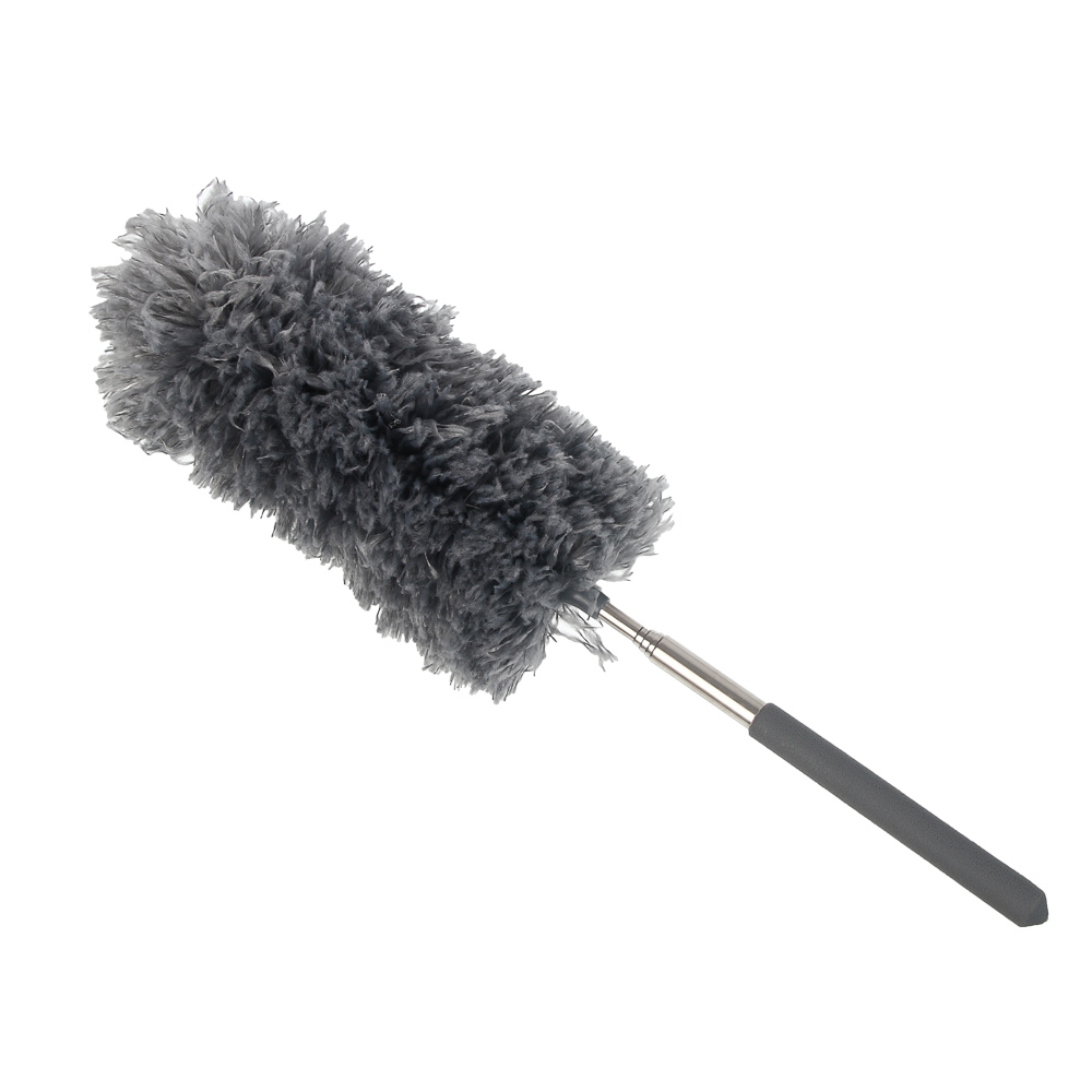 Сметка для удаления пыли телескопическая 35-80 см, тм VETTA, микрофибра 17 см, серая - #1
