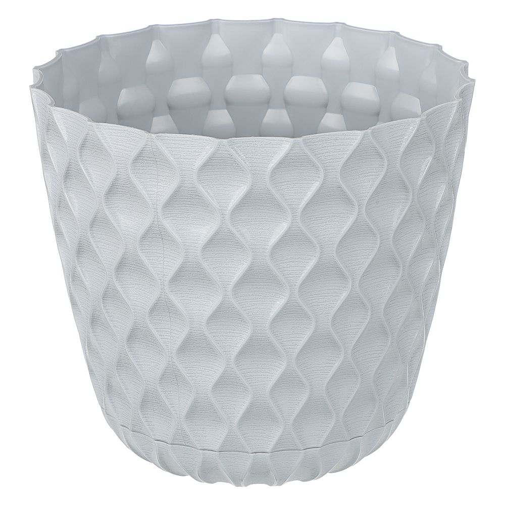 Горшок для цветов с поддоном "Wave", 2.5 л, d=17.5 см, микс цветов - #7