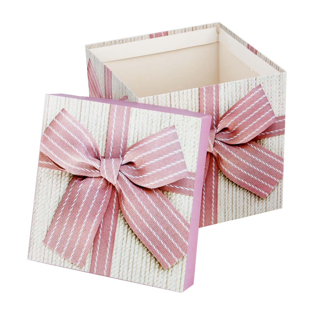 Коробка подарочная с лентой, 22x22x22 см - #4