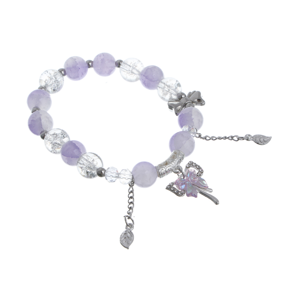 ЮНИLOOK Браслет с декором, d7см, d бусин 1см, 6 цветов, стекло, #4 - #3