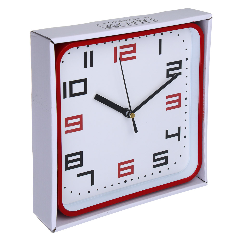 LADECOR CHRONO Часы настенные, квадратные, 18,7x18,7x3,5 см, пластик - #4