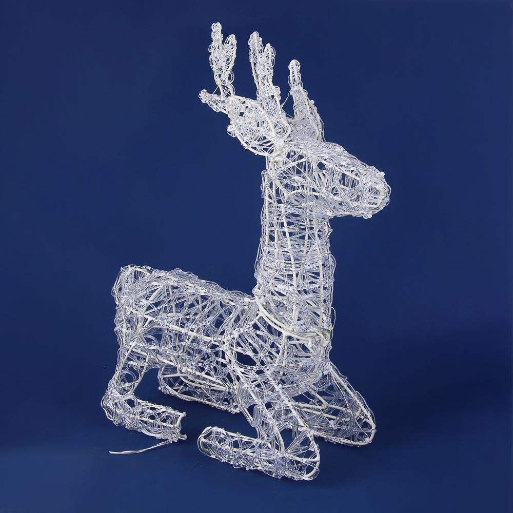 СНОУ БУМ Олень, 100 LED, 38 см, белый, постоянное свечение - #6