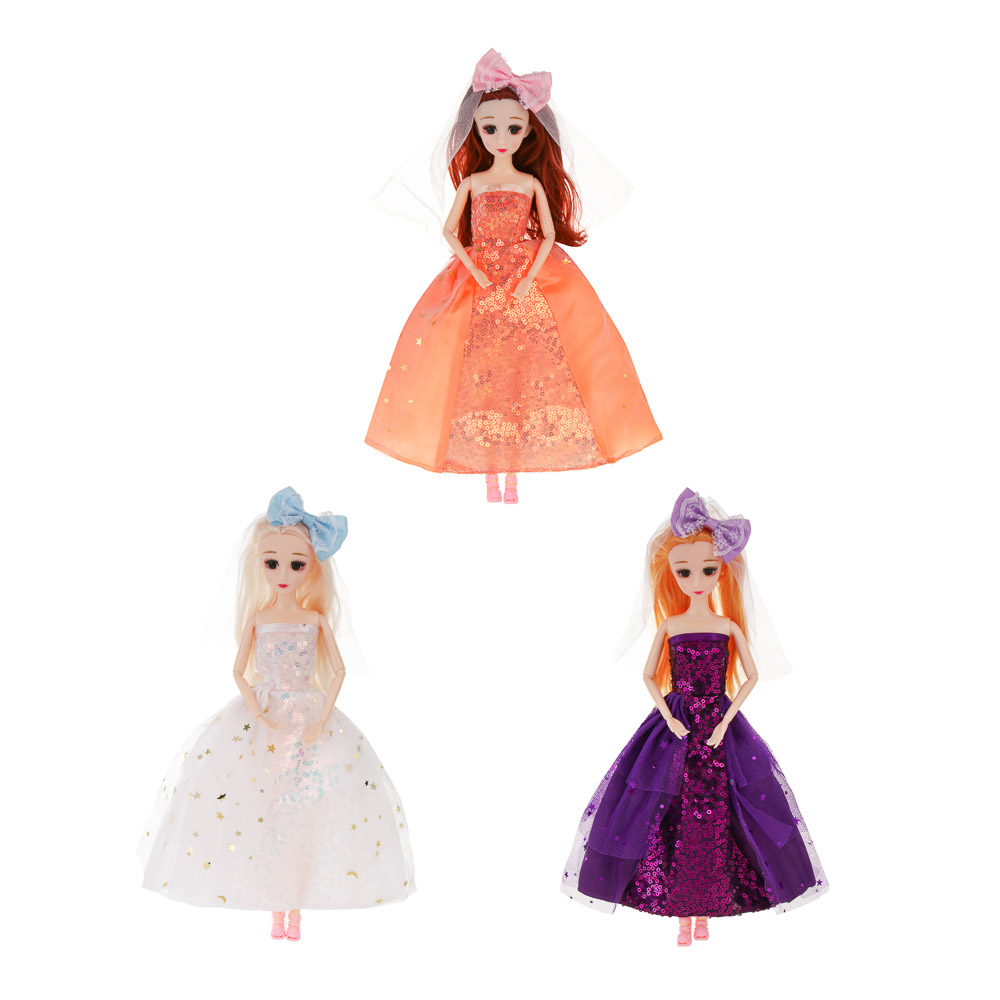 Кукла шарнирная в нарядном платье, 29 см, пластик, PVC, тм ИГРОЛЕНД - #2