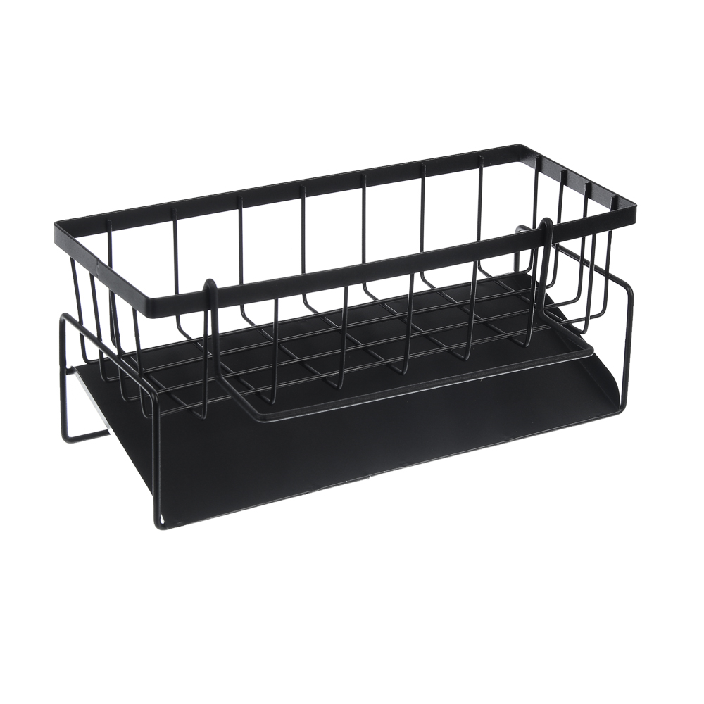 Держатель для губок и моющего ср-ва тм VETTA, слив-поддон, кронштейн д/салфетки, 23х9х10см, металл - #1