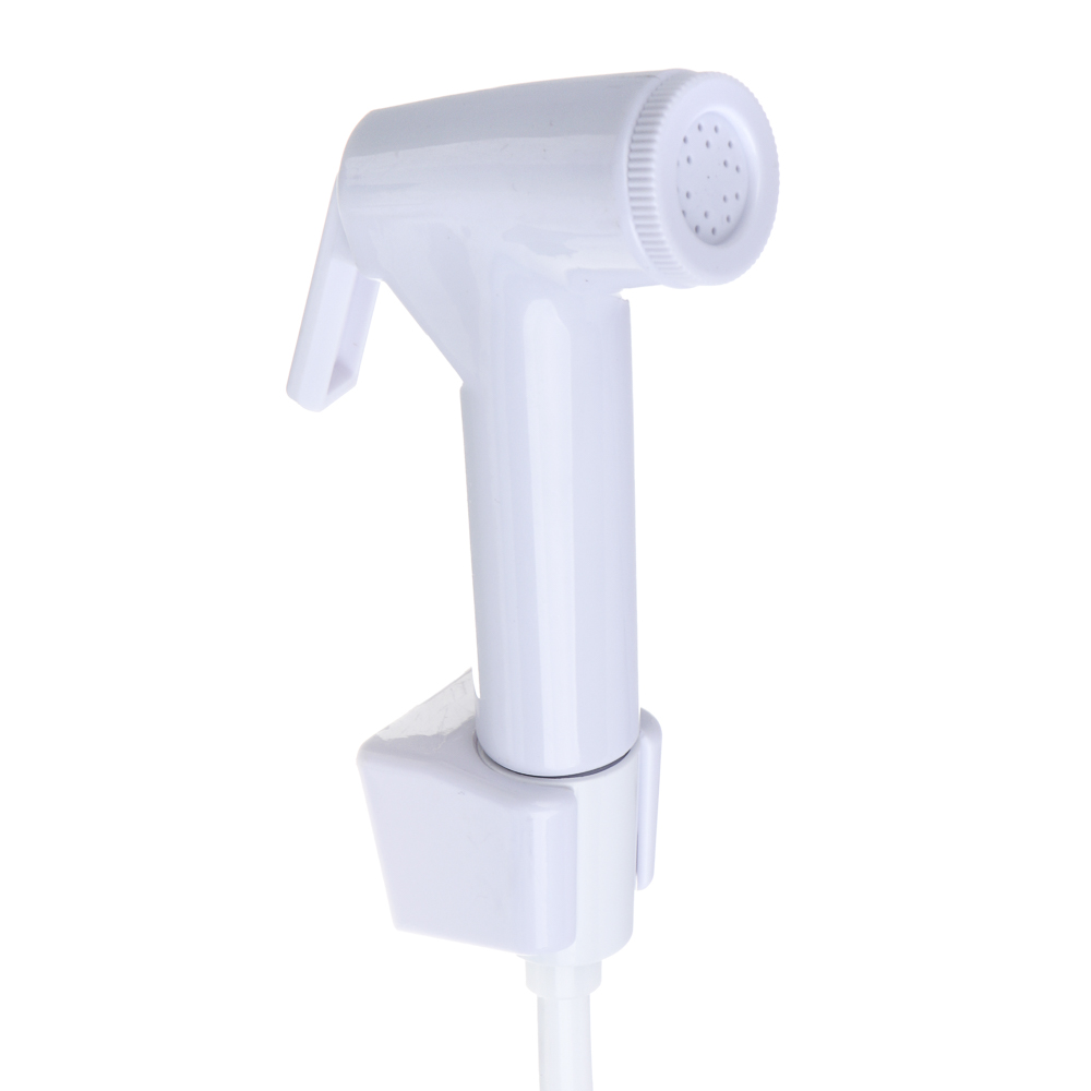 СоюзКран Набор для гиг. душа, лейка 30мм, 1 режим, шланг 30-150см, держатель, белый - #2