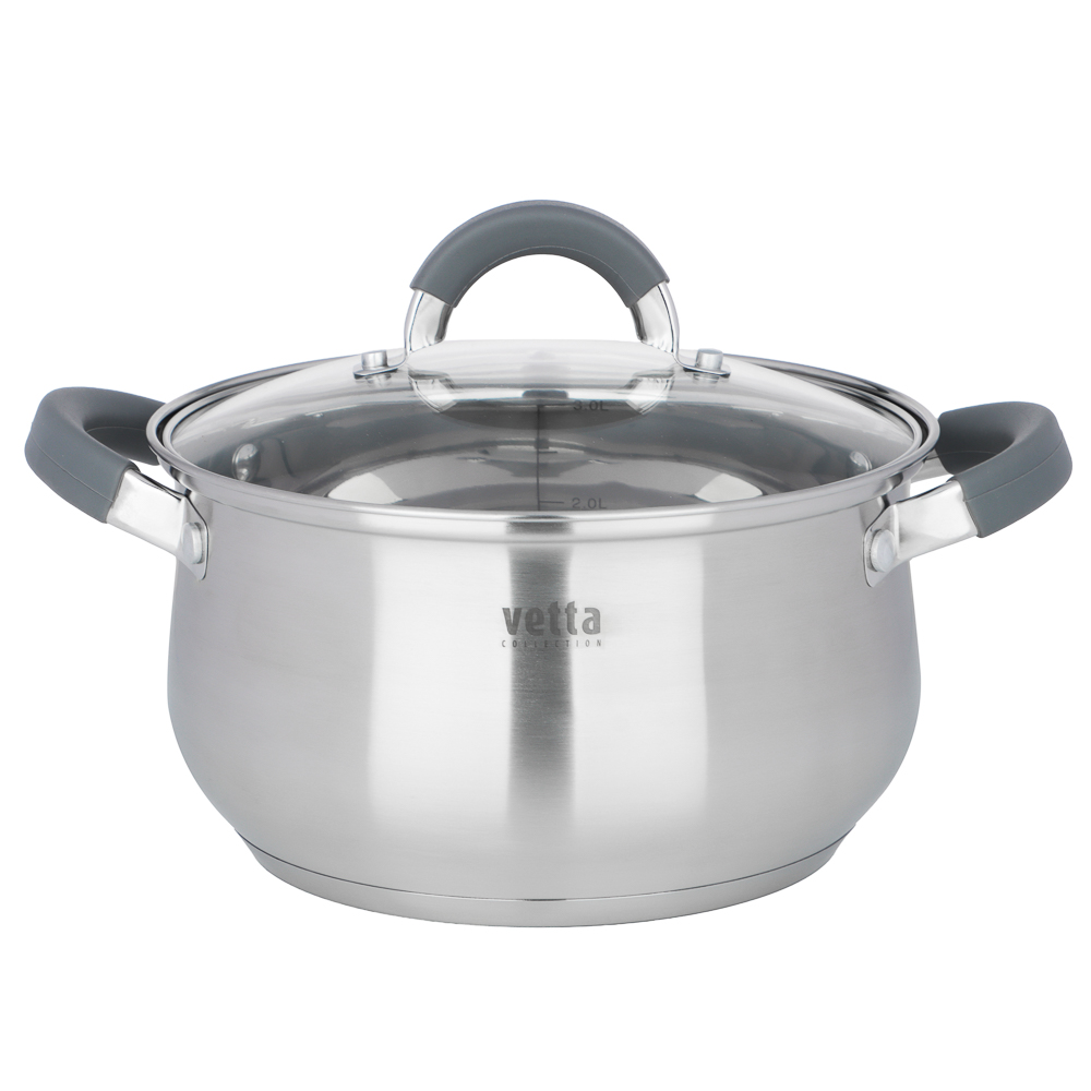 Набор кастрюль тм VETTA Вена 6 пр. (1,9л+3,6л+6,0л) со стекл. крышкой - #2