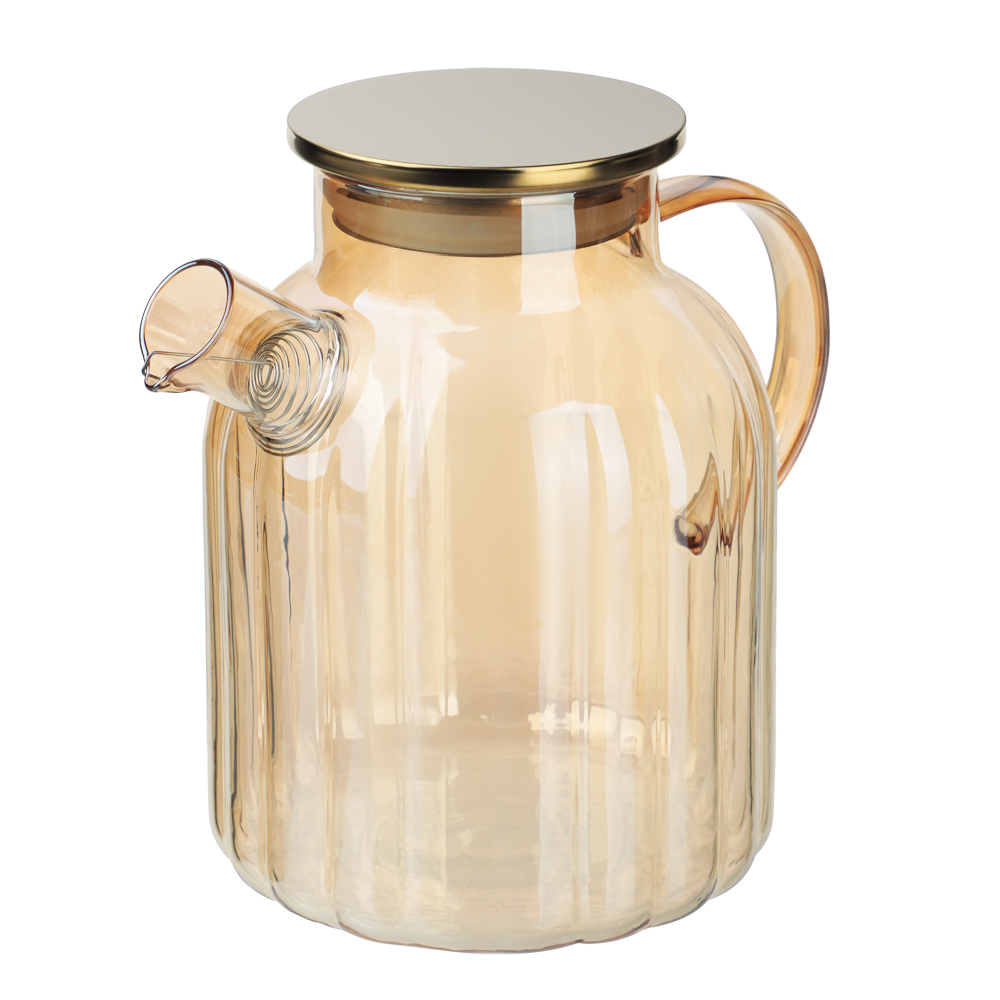 SATOSHI Кантри Чайник заварочный 1,8л, стекло, нерж.сталь - #4