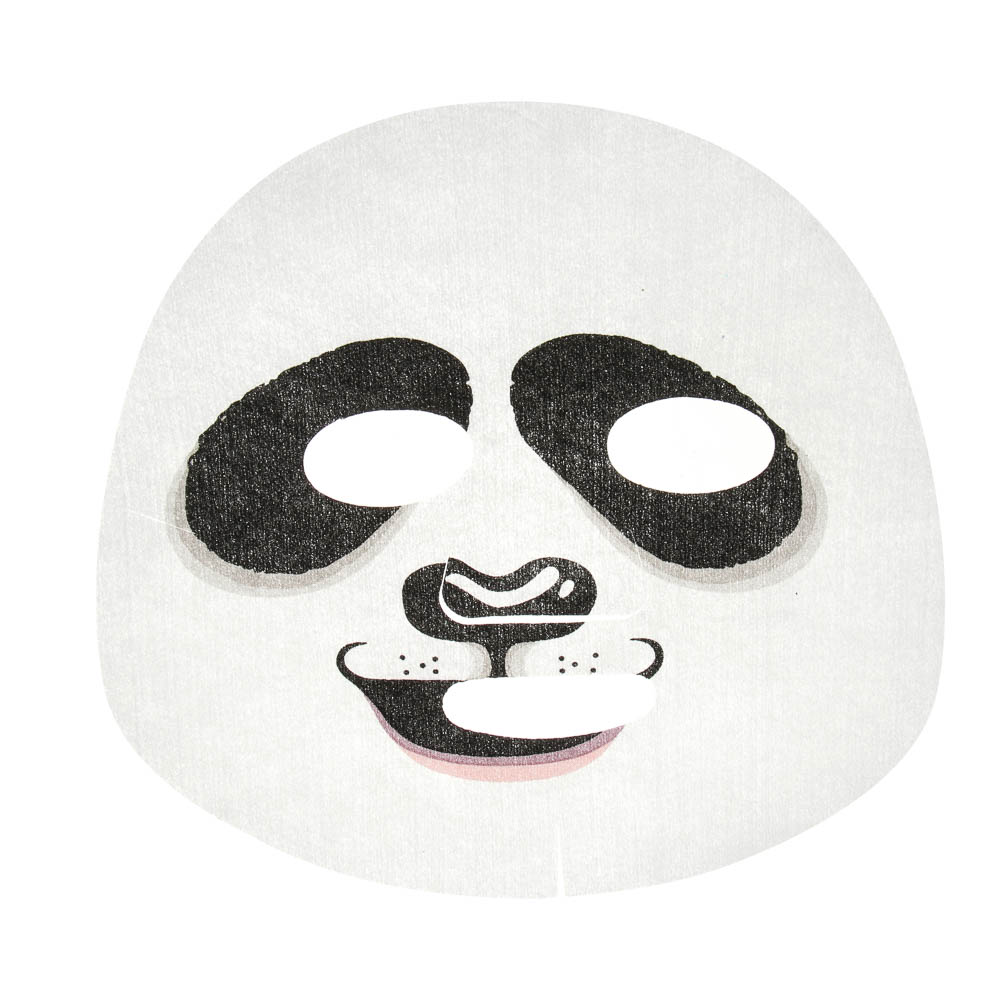 Маска для лица сияние кожи с принтом забавная панда тм Sadoer, 25гр - #4