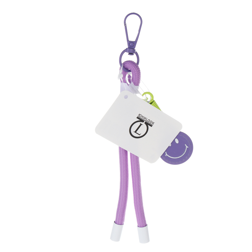 Подвеска аксессуар паракорд с шармом тм ЮL Smile, нейлон, металл, 18 см,  6 цветов, #2 - #6