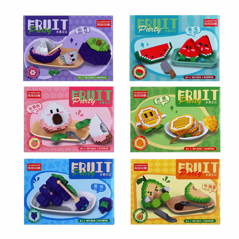 Конструктор мини 3D "Фруктики", ABS, 16х4,5х11,5см, 6 видов - #2