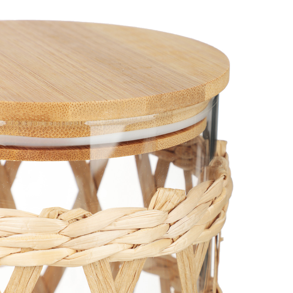 VETTA ЭКО Жгут Банка для хранения 1100мл, 16х11см, стекло, бамбук - #3