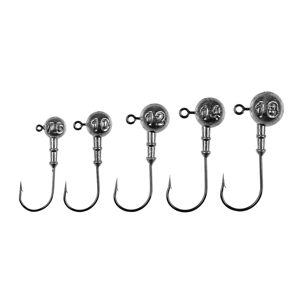 Набор джиг-головок "Шар" тм AZOR FISHING, 3 шт, 7,5г, 10г, 12г, 14г, 18г, 5 видов - #1