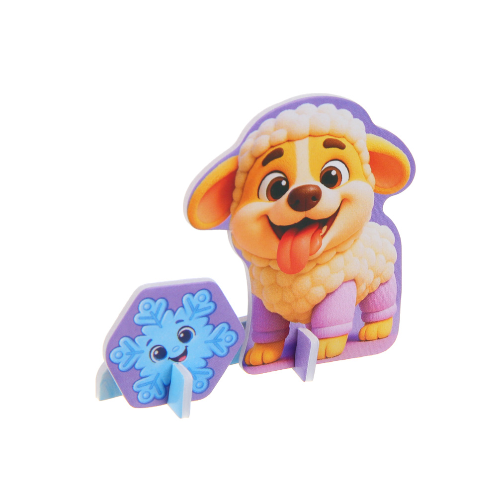 BY 3Д пазл "Зверята", пенокартон, 6х8,4см, 25 дизайнов - #6