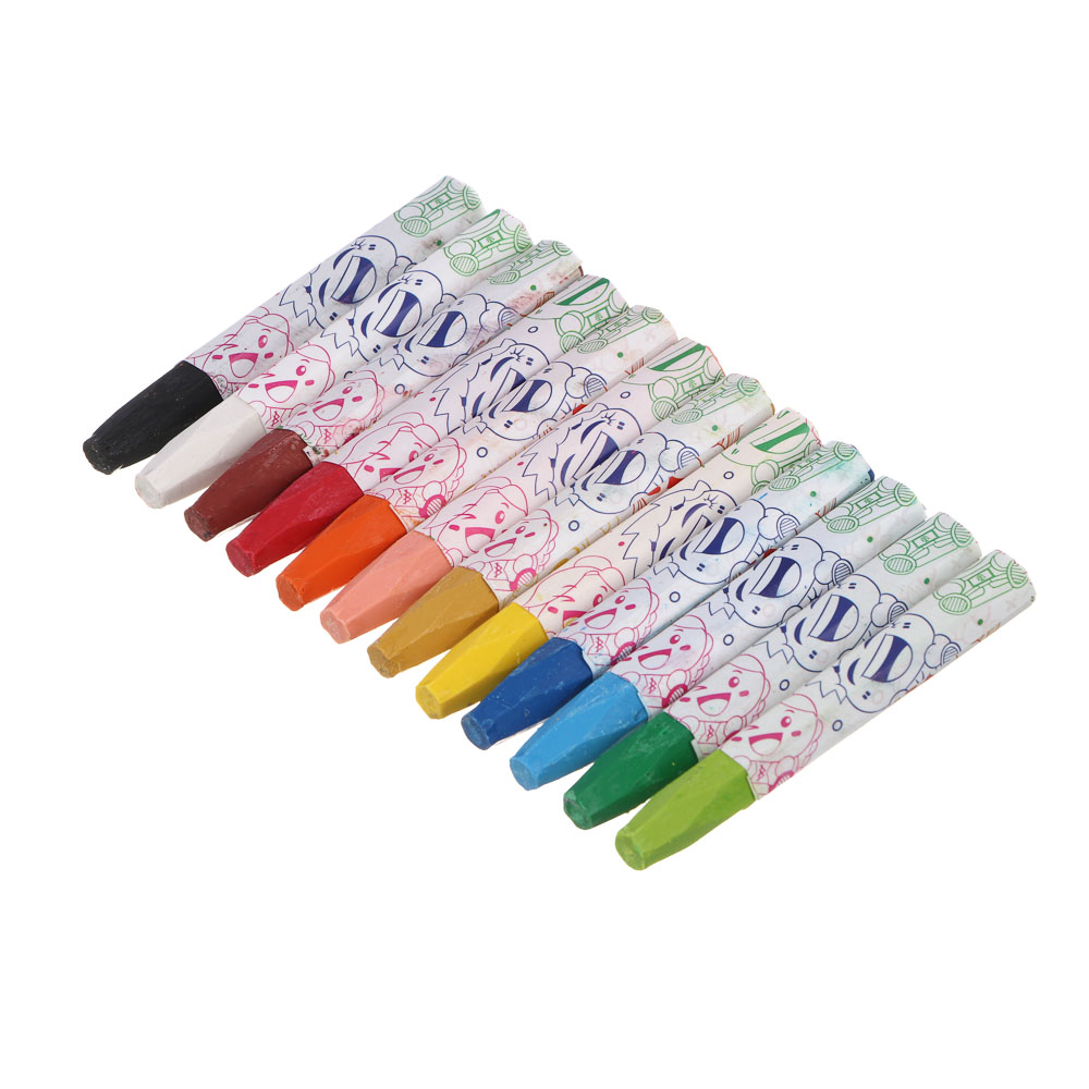 Восковые карандаши "Пастель масляная", BY Русские Супергерои "Яркий День" 12 цветов, в карт. Коробке - #2