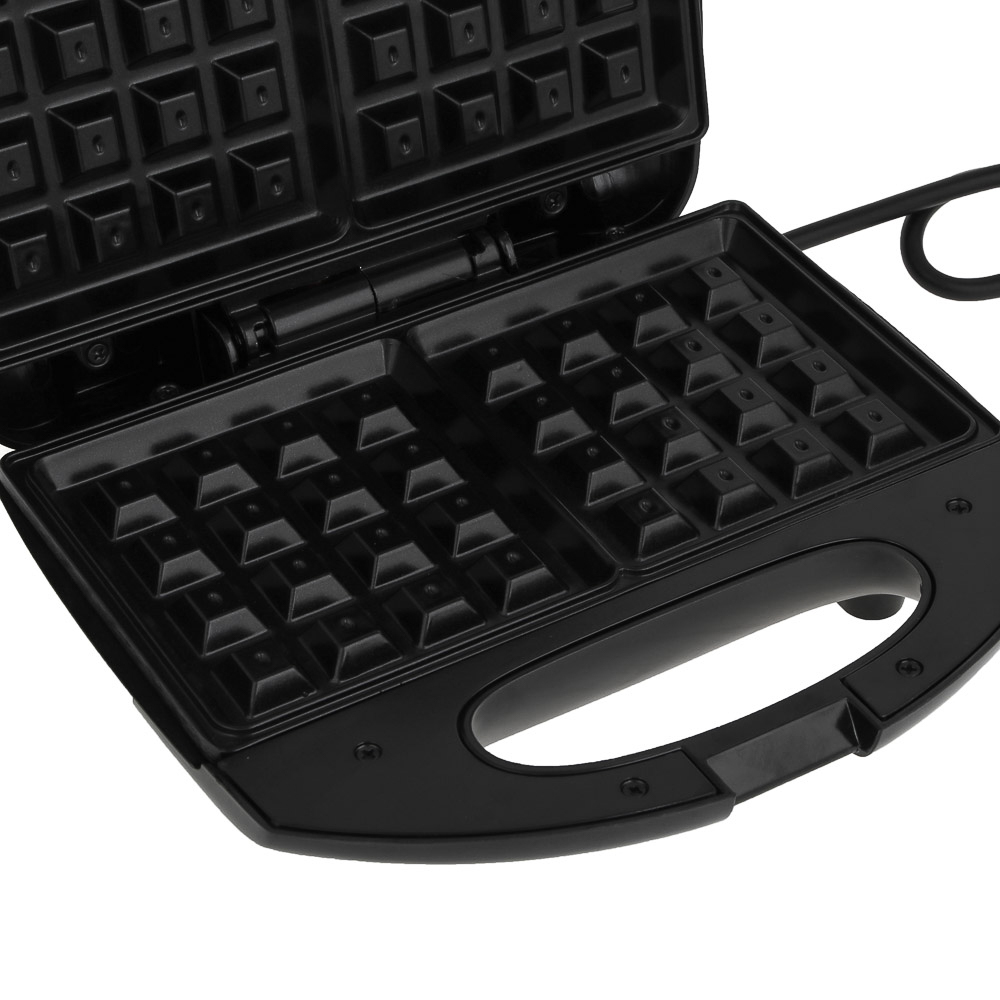LEBEN Вафельница для бельгийских вафель, 1000 Вт, пластик, нерж. сталь, антипригарное покрытие - #5