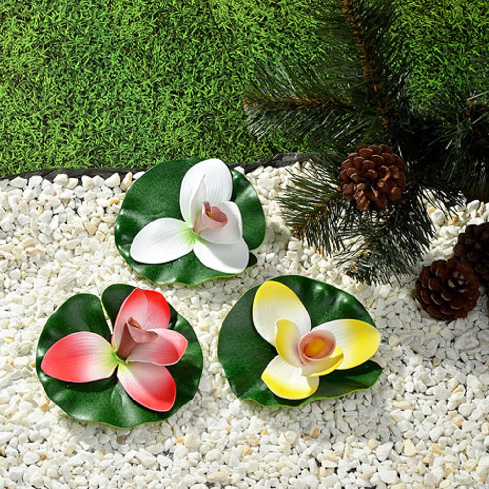 INBLOOM Орхидея декоративная для пруда, ПВХ, 14см, 5 цветов - #4