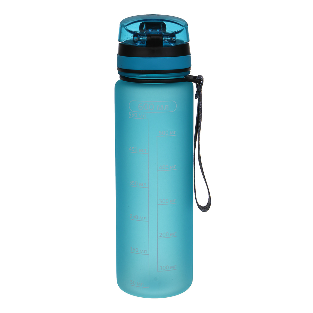 Бутылка спортивная для воды с поильником тм BY SPORT, 600мл, 23x6см, PC, силикон, 4 цвета - #8