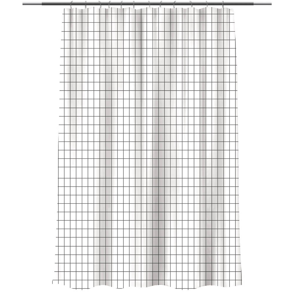 Шторка для ванной тм VETTA Квадро, ПЕВА 60г/м2, 180x200см, белый цвет - #1