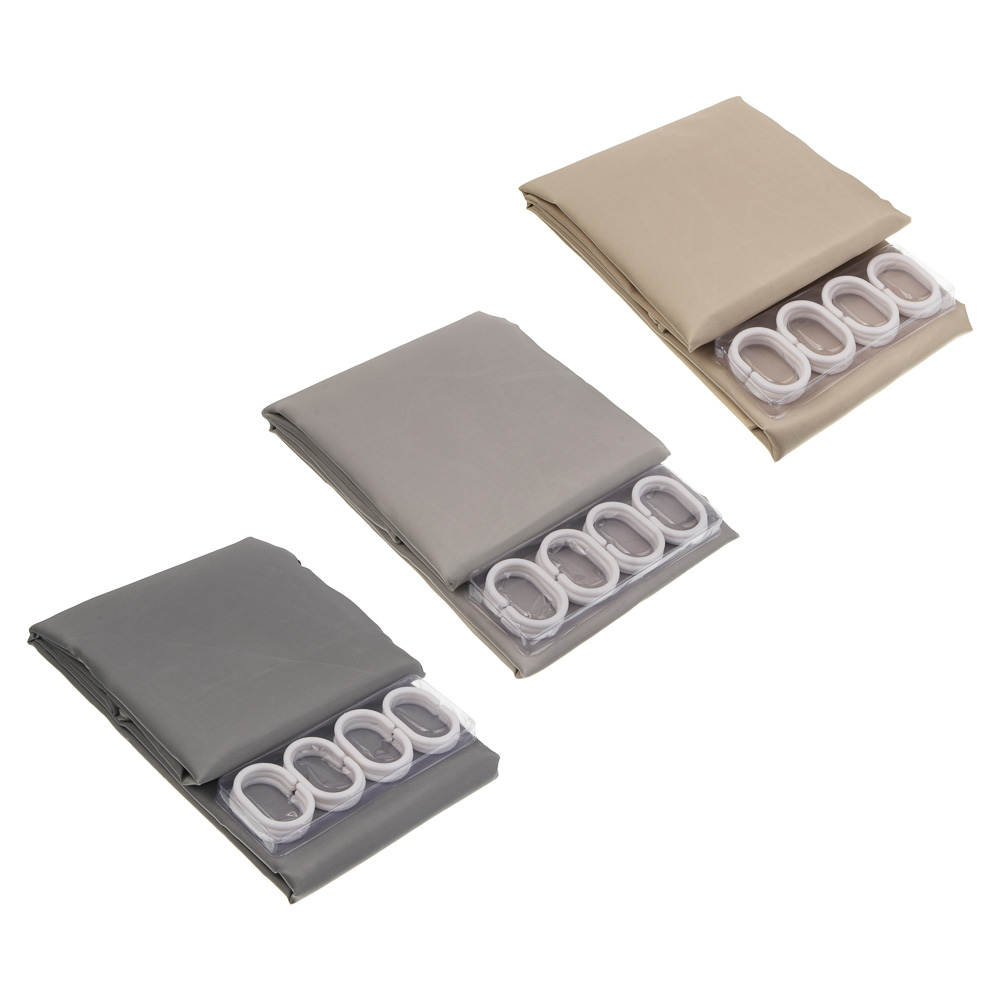 Штора для ванной тм VETTA Swanny, полиэстер 80 г/м2, 200x200см, 3 цвета - #3