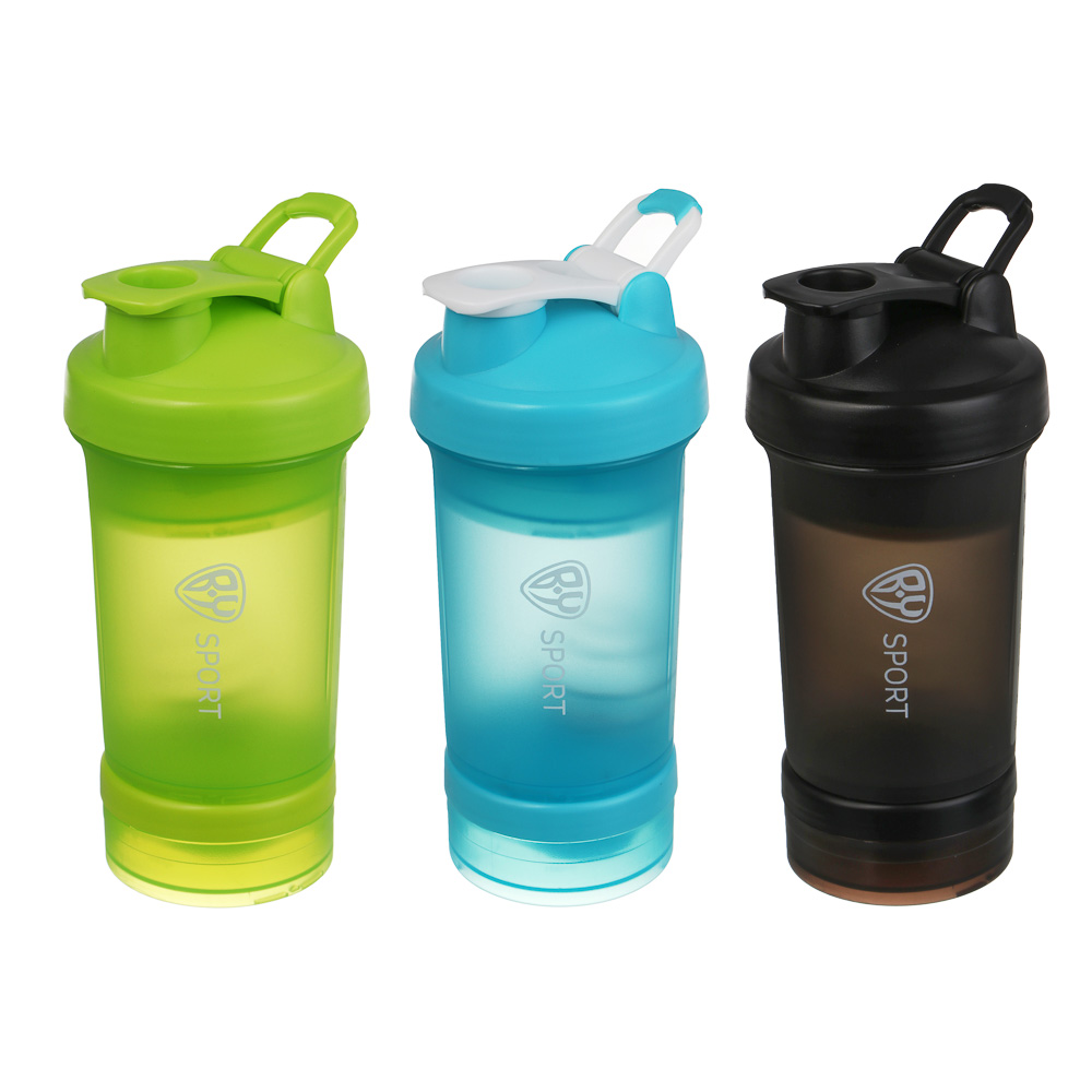 Спортивный шейкер 3 в 1, тм BY SPORT, 500 мл, 26х8см, PC, 3 цвета - #9