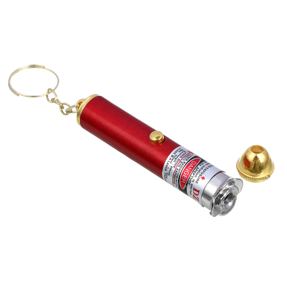 Фонарь-лазерная указка тм РОКОТ, на брелоке, 12 насадок, 3хLR44 - #2