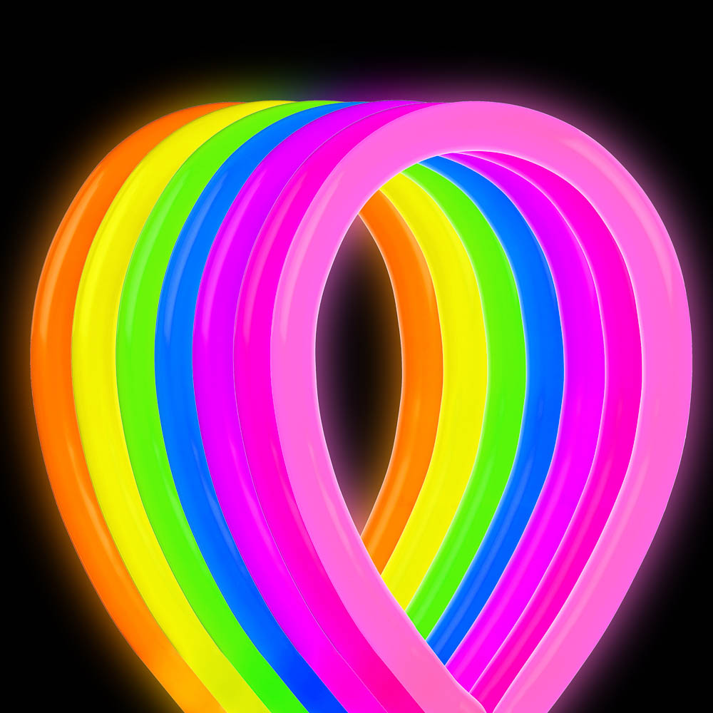 Набор воздушных шаров для моделирования тм Fntastic, насос, 20 шт, 30см, микс цветов неон - #2