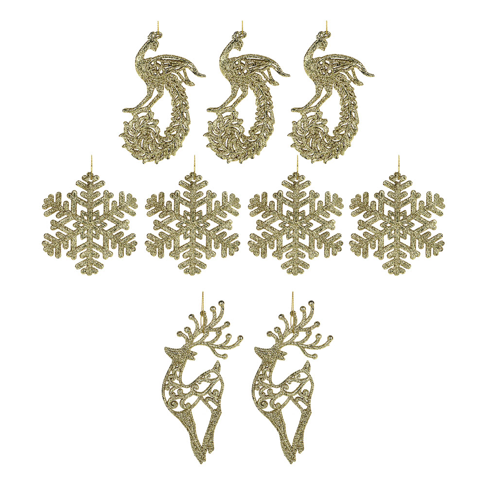Набор декоративных новогодних украшений Сноубум, 9 шт - #2
