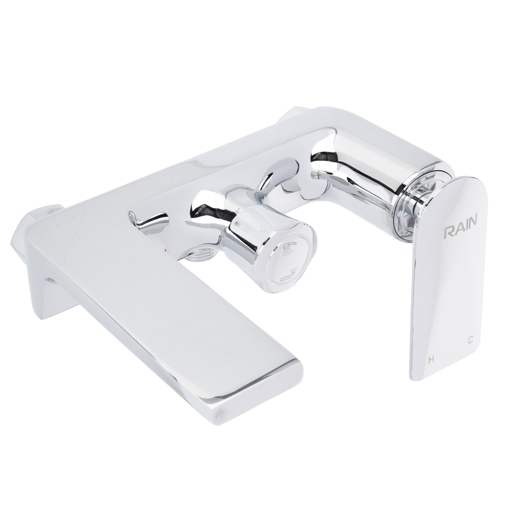 Смеситель для ванны RAIN Малахит, однорычажный, короткий излив, хром - #1