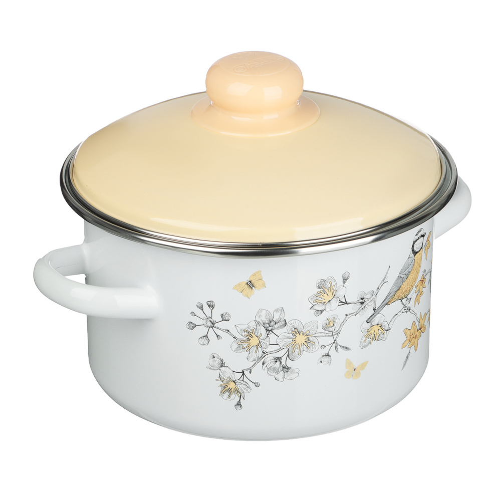 Люмен Кастрюля эмалированная 2л, индукция - #2