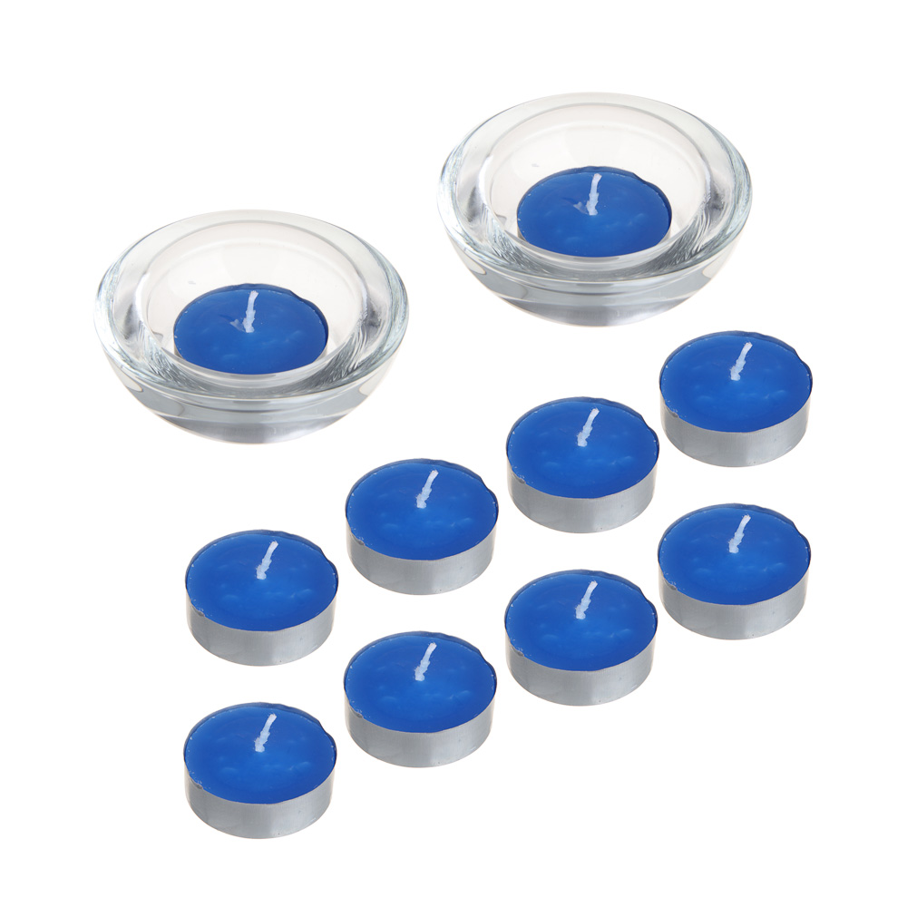 LADECOR Набор ароматических свечей с подсвечниками, (10+2), стекло, парафин, 6 видов - #2