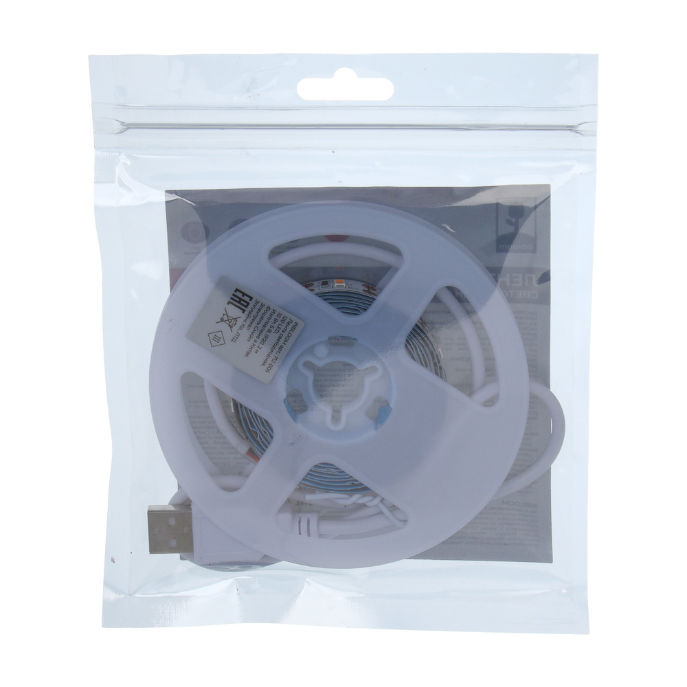 INBLOOM Лента светодиодная, 2м, 5В, 2A, 10Вт, 120шт. LED,USB, IP20, РС, металл - #7
