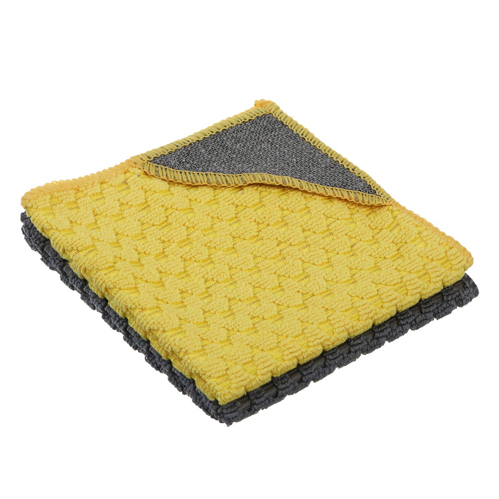 VETTA Салфетка из микрофибры, универсальная, с абразивным уголком, 30х30см, 300г/м2 - #5