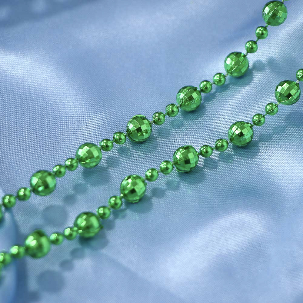 СНОУ БУМ Бусы декоративные 0,8x270 см, зеленый, 26-664 - #7