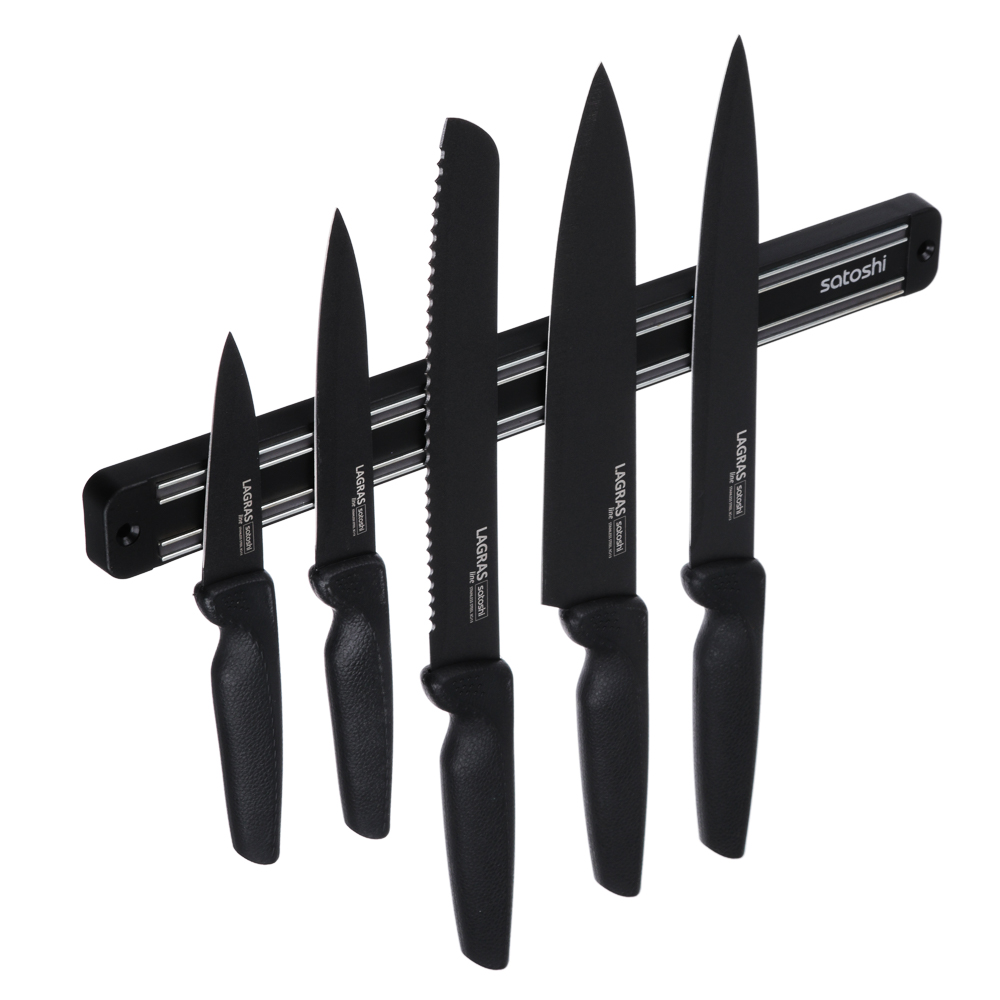 SATOSHI Лаграс Набор ножей кухонных 6пр, с магнитным держателем - #1