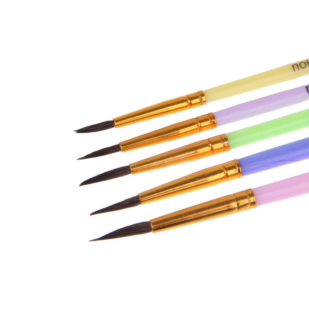 Набор кистей ClipStudio 5 шт (пони №1,2,3,4,5) пластиковая цвет.ручка, пакет европодвесом - #3