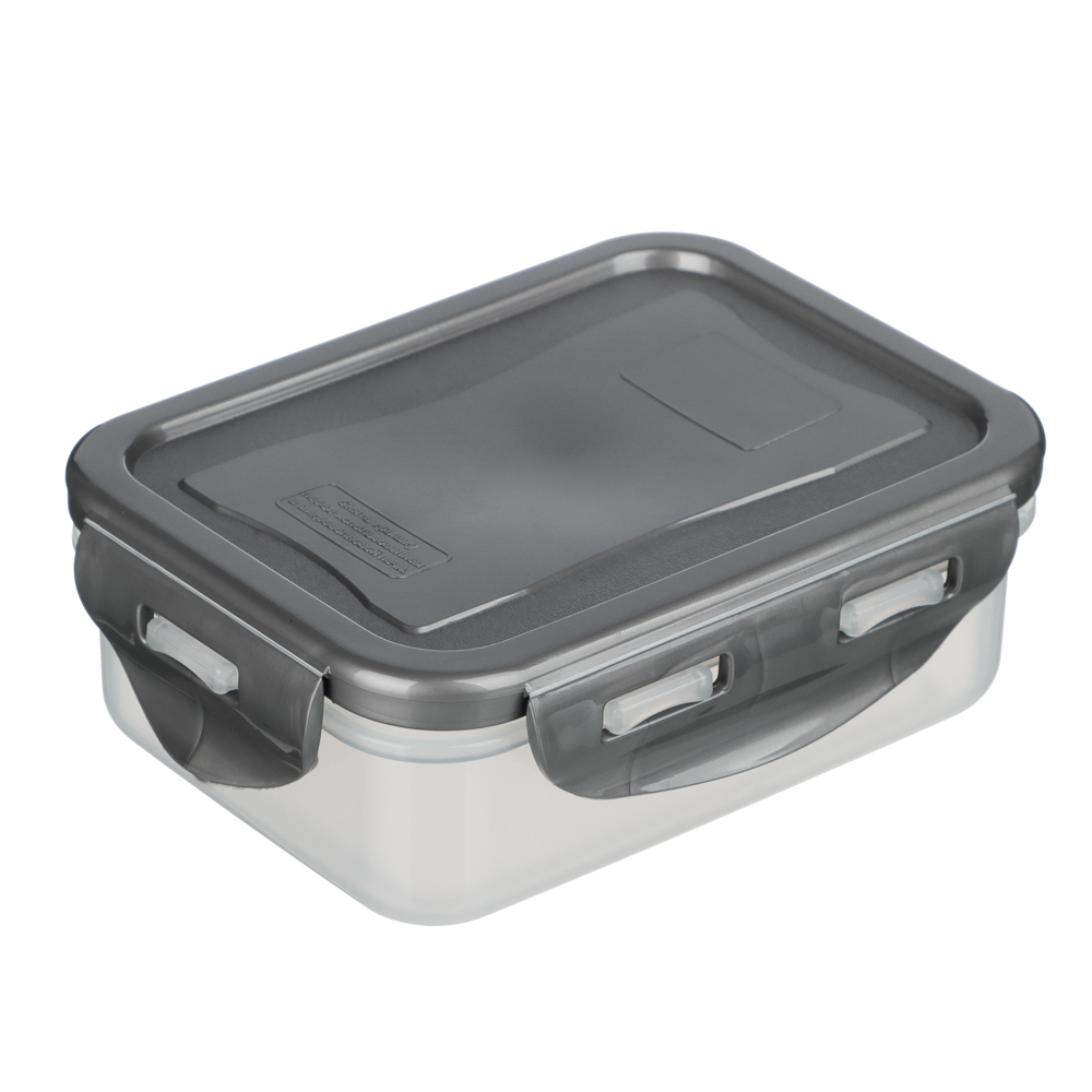 Контейнер герметичный для СВЧ с защелками, 0,33л, 130х100х45мм, пластик - #1