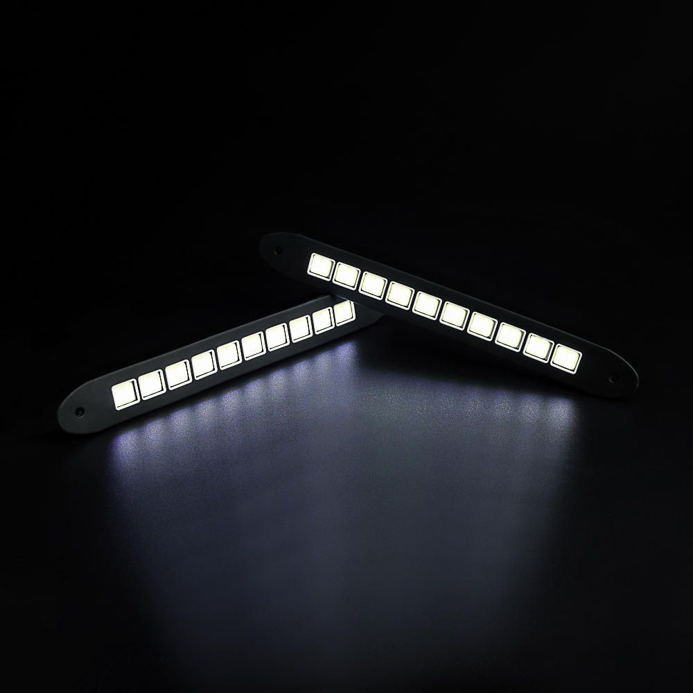 ЕРМАК Дневные ходовые огни, LED 40шт, гибкий резин. корп., 260мм, 12V, белый, 2шт. - #9