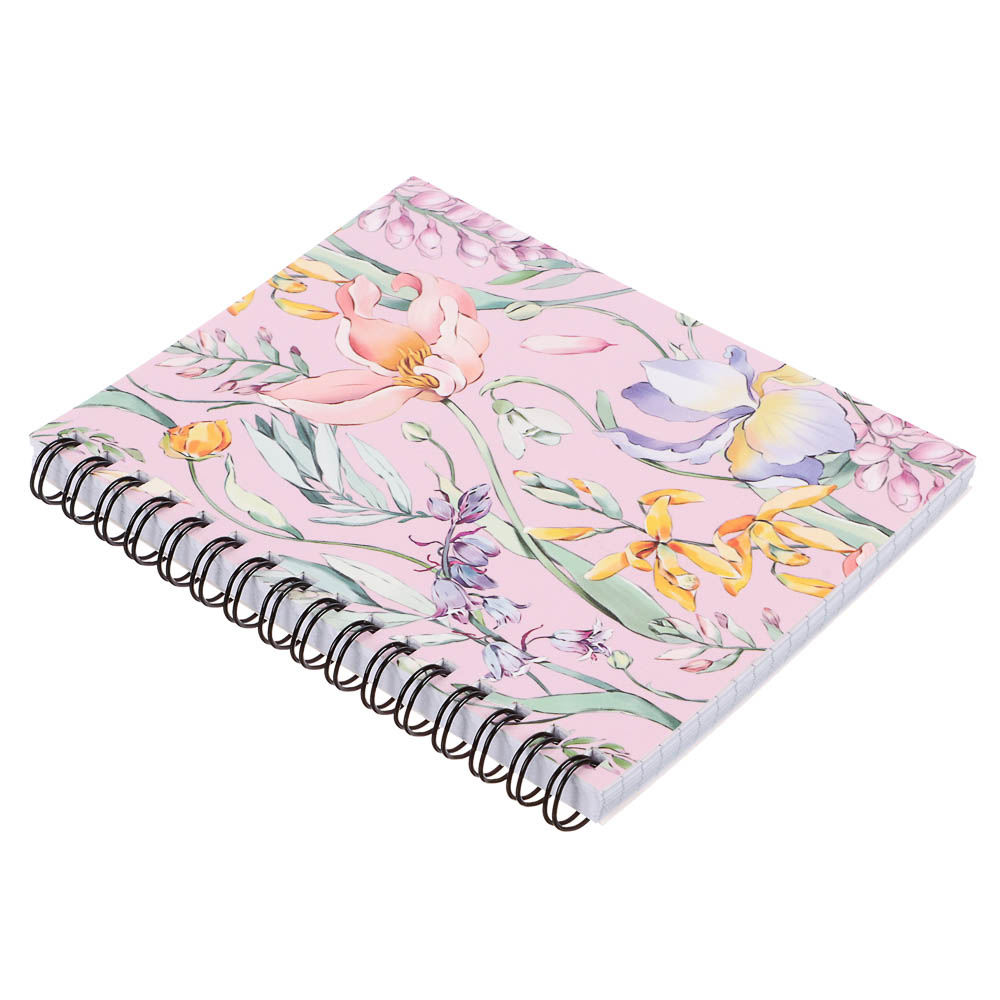 Блокнот "Botanica", 105х140 мм, 80л, клетка, мягкий переплет, спираль, в ассортим. - #3