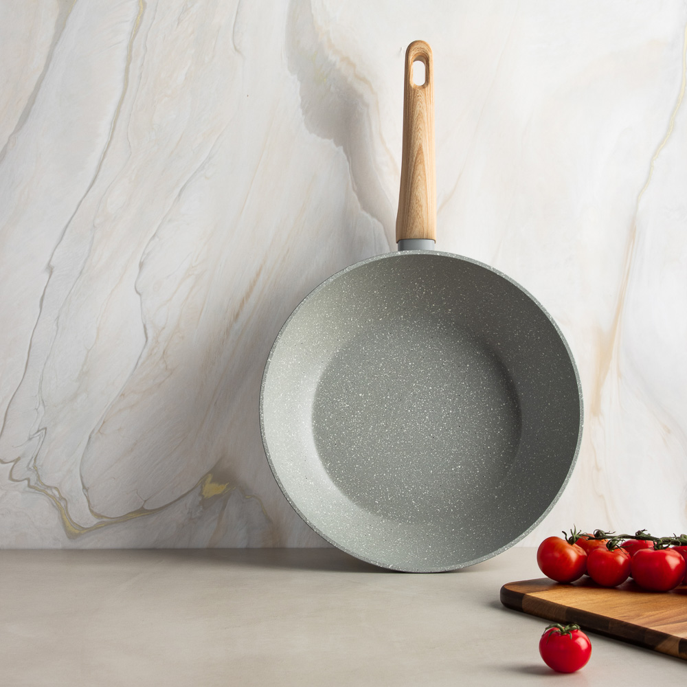 SATOSHI Берг Вок литой d28см, антипригарное покрытие Мрамор, индукция - #11