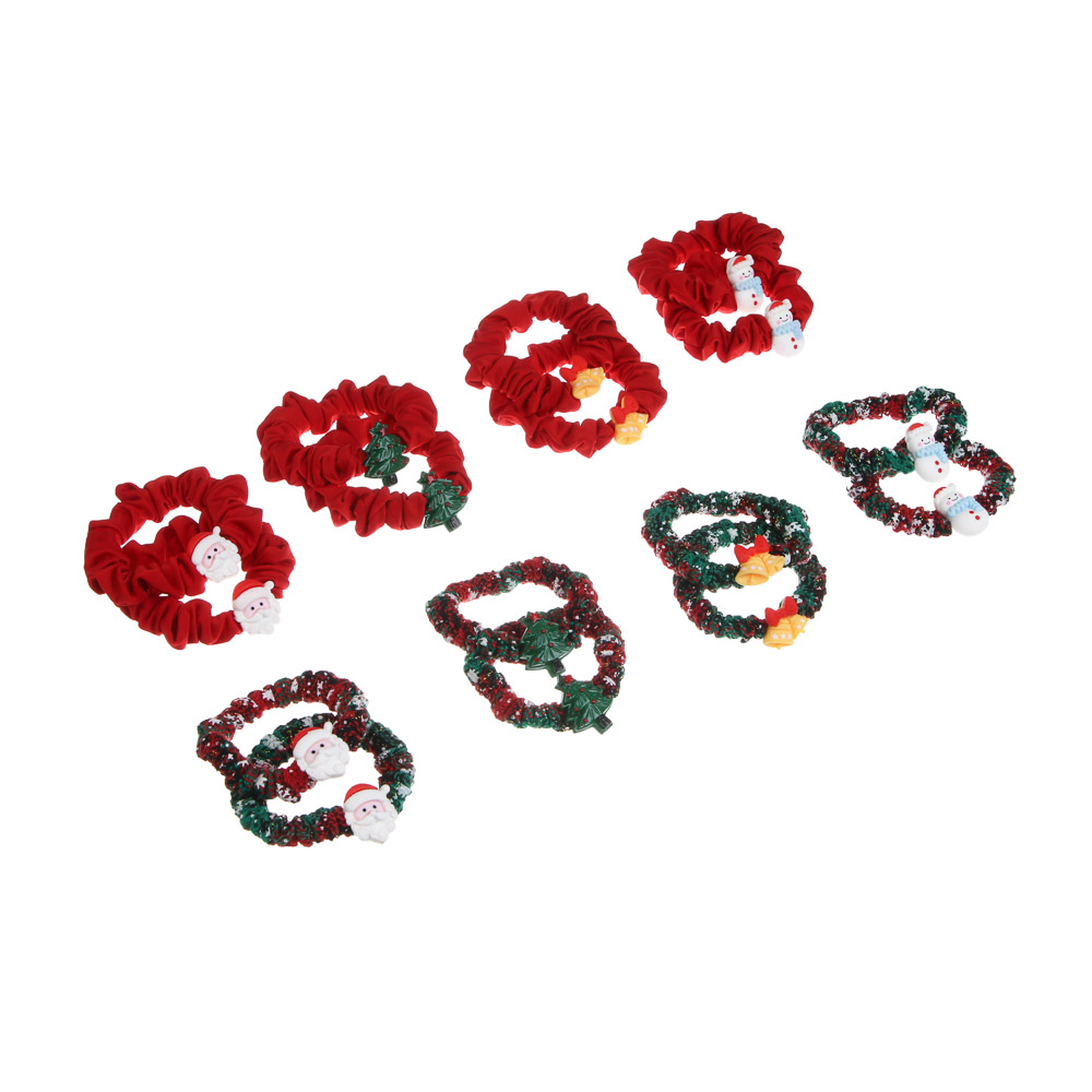 Резинки для волос 2 шт, тм ЮНИLOOK, d5см, полимер, 4 дизайна, #5 - #1