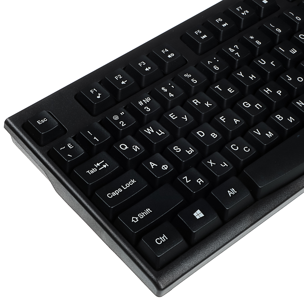 FORZA Клавиатура проводная мембранная Usual 104кл.,белая кириллица, USB, каб. 150см,черный - #6