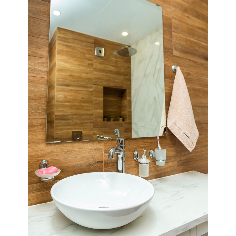 Держатель для туалетной бумаги с крышкой тм VETTA, скрытое крепление, хром, нерж.сталь - #5