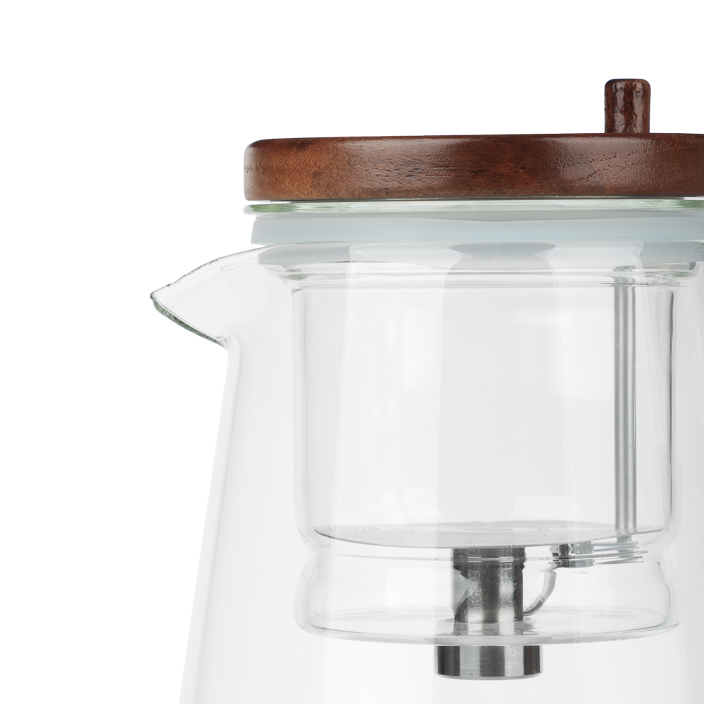 Чайник заварочный тм SATOSHI 900 мл Гунфу, с деревянной крышкой - #2