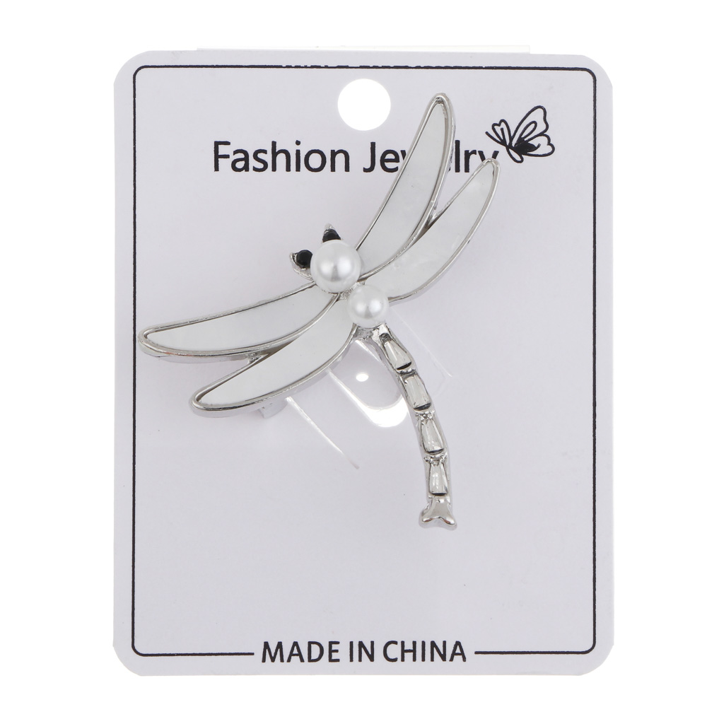 Брошь стрекоза, 4x4,5см, сплав, БЖ25-22 - #5