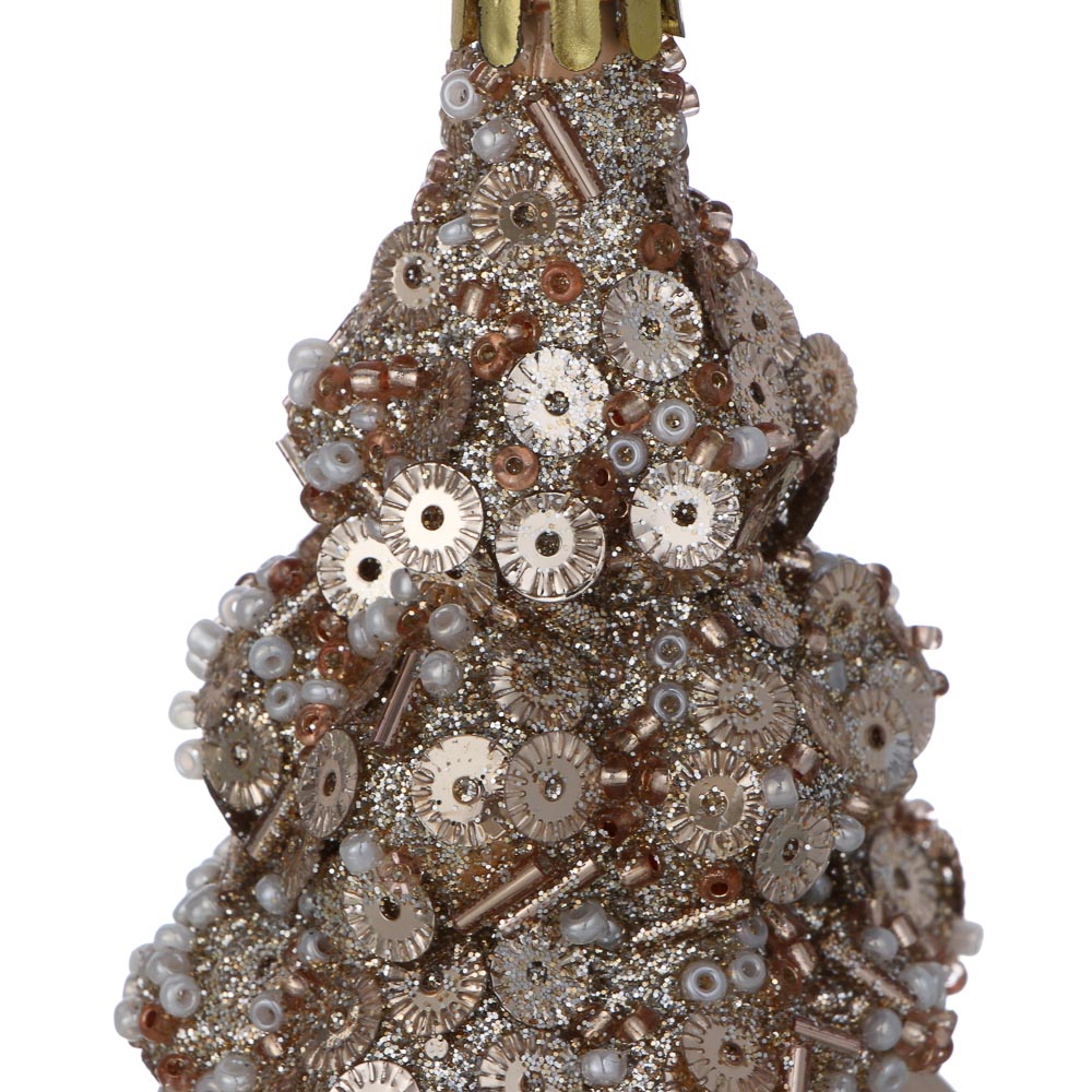 СНОУ БУМ Подвеска декоративная "Елочка", 11х5.7х4.8 см, 1 шт, пластик, глиттер, 3 дизайна - #4