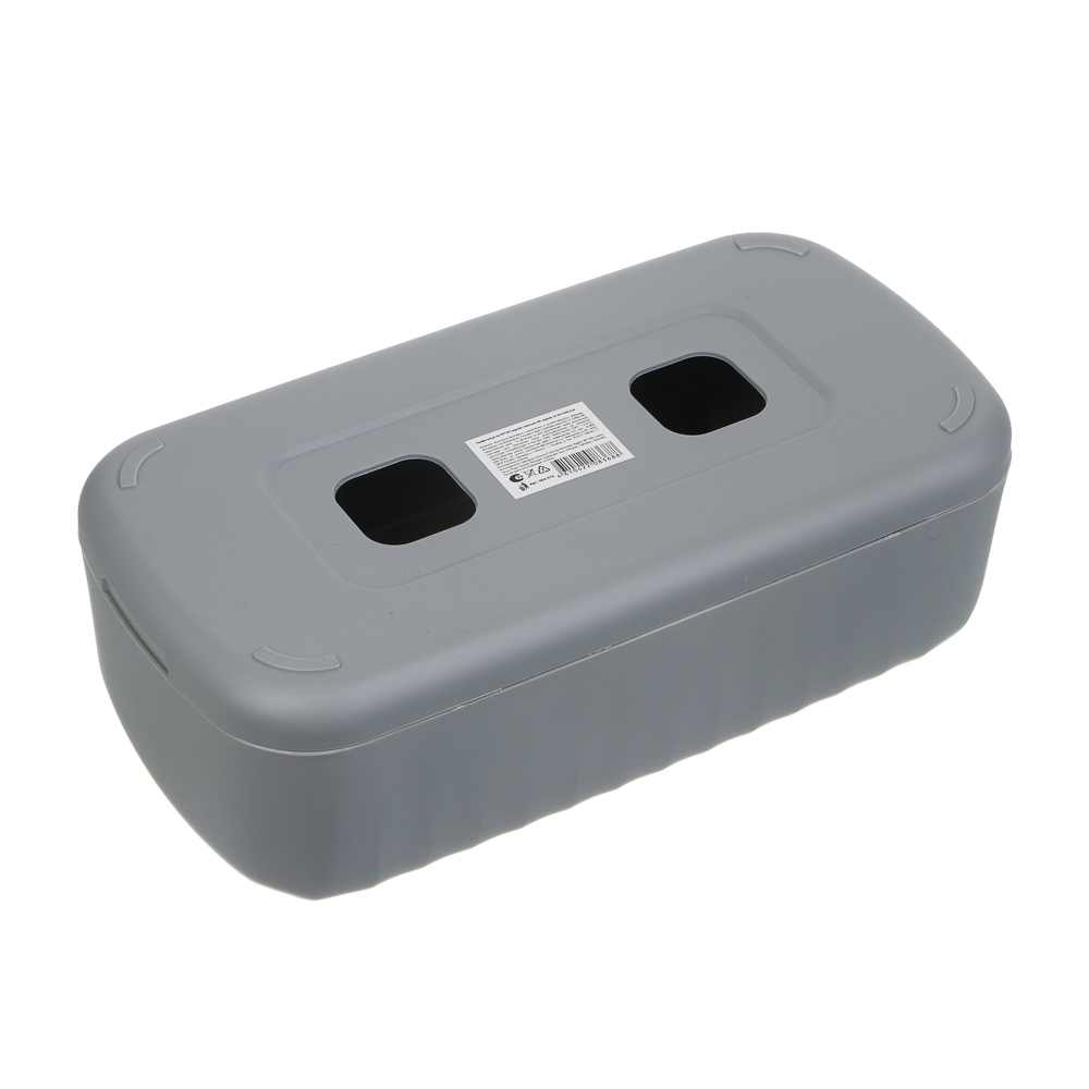 Салфетница тм VETTA Сидней, пластик, PP, серый, 27,4x14x9,2см - #6