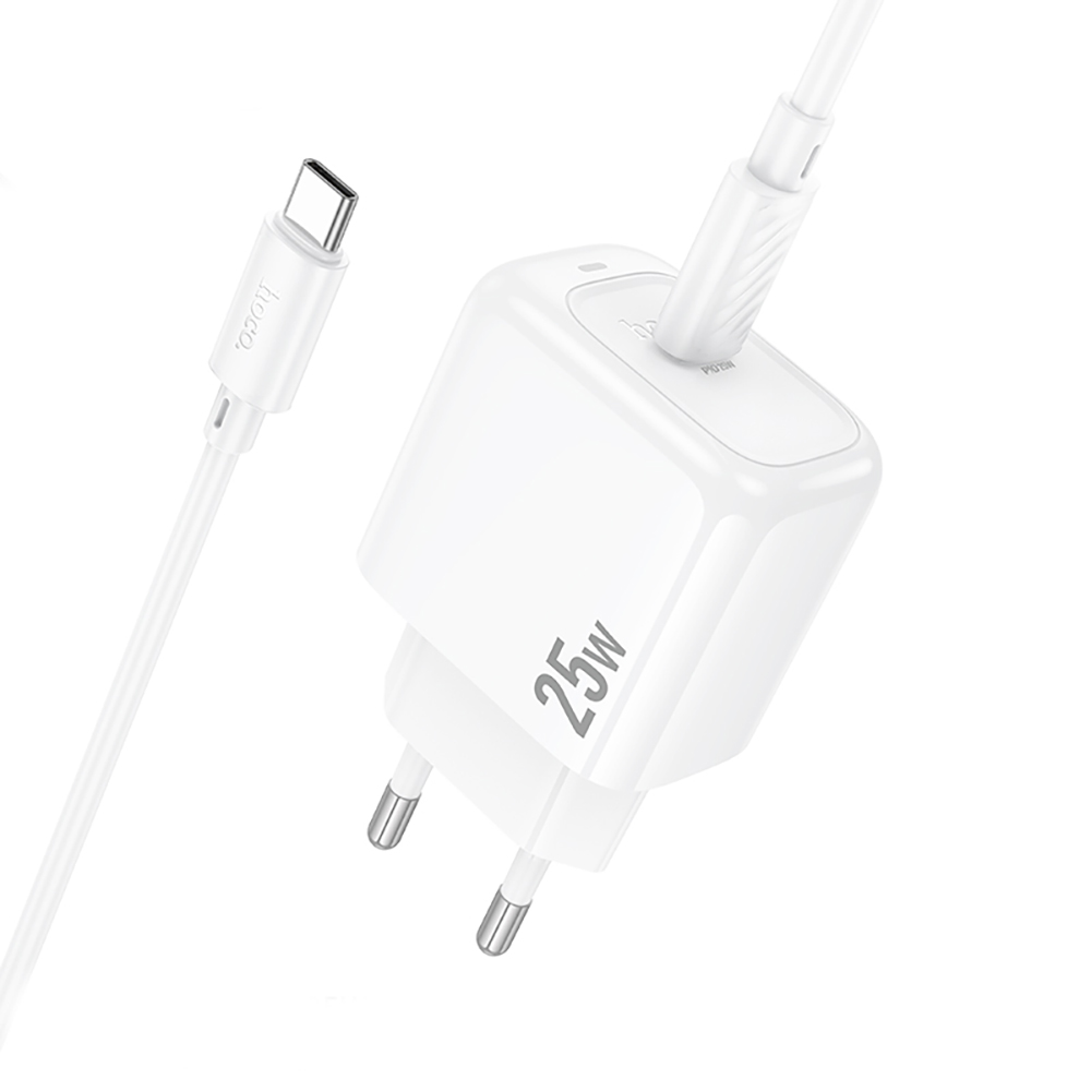 Комплект СЗУ hoco. модель CS53A, USB-C, PD25Вт, каб. C-C, белый - #6