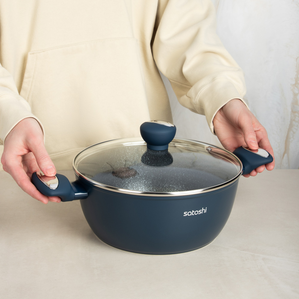 SATOSHI Ривьера Наб.посуд.8пр, а/пр.покр.:кастр.+крышки:2.3л;3.8л; ковш+крышка1,3л;сков.24,28см - #15