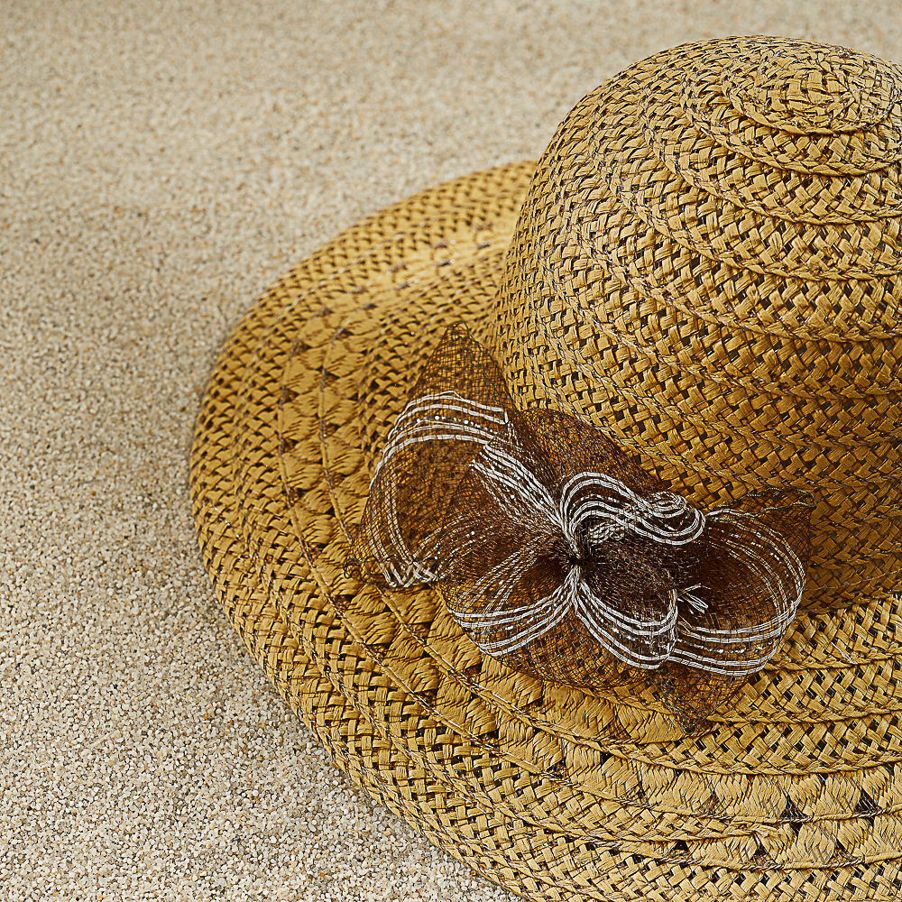 GALANTE Шляпка женская дачная с декором, р-р 56, 100% целлюлоза, 3 цвета - #8